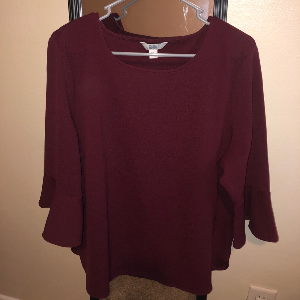 Purple Pink Peplum Blouse